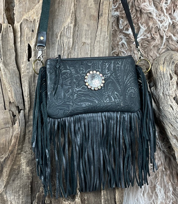 Keep It Gypsy Brown Classic Olive With Concho BlackPaisley