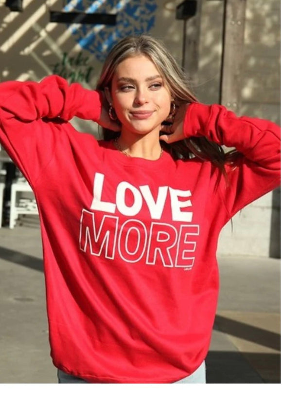 LBL SWEAT LOVE MORE- RED