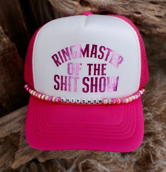Trucker Cap Ringmaster Of The Shitshow Pink