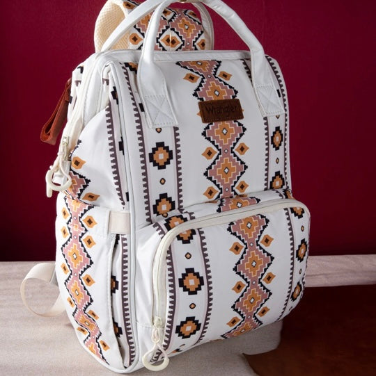 Wrangler Allover Aztec Printed Backpack - Tan