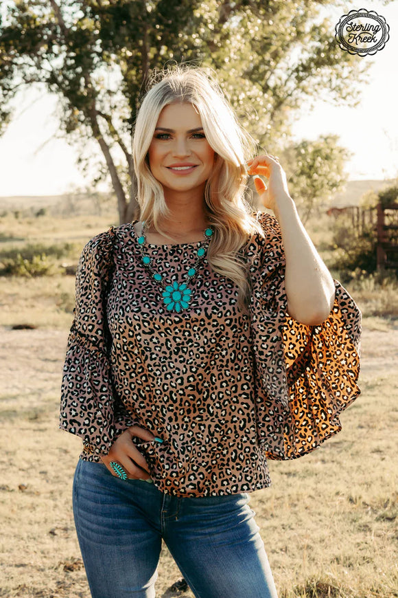 INTO THE NIGHT TOP LEOPARD