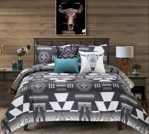 Grey Southwest 6 Piece Comforter Set