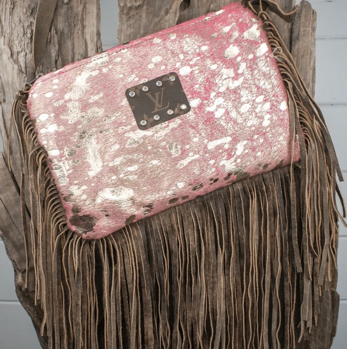 Upcycled Louis Vuitton Cowhide Crossbody 