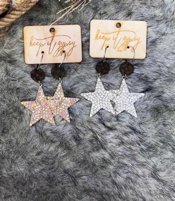 Keep It Gypsy Star Earrings 100% Authentic Upcycled