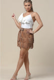 Chacha Fringe Skirt With Bling