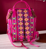 Wrangler Allover Aztec Dual Sided Backpack - Hot Pink