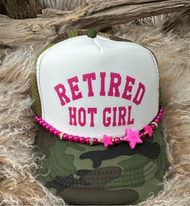 Trucker Cap With Beads 73CamoWht Retired Hot Girl