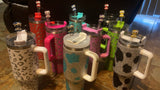 Cow Print Bling Cups
