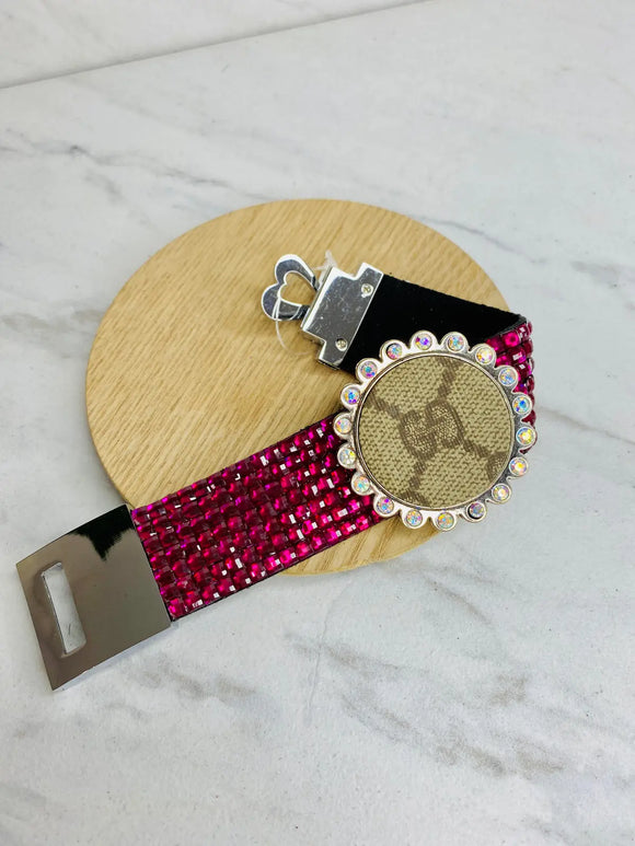 Sandra Ling Hot Pink Upcycled Cuff Bracelet – Rustic Mile Boutique