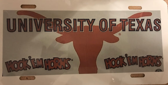 University Of Texas Hookem License Plate
