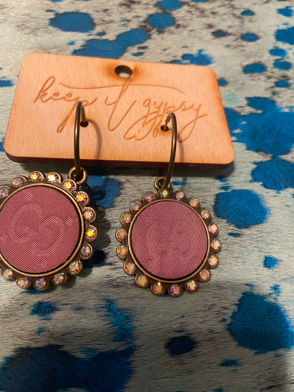 Keep It Gypsy 100% Authentic Upcycled GG Pink Earrings